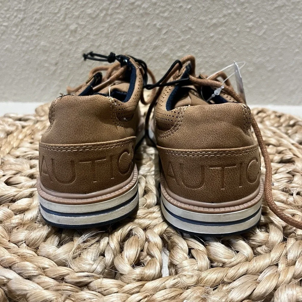 NWT Nautica Faux Suede Brown Oxford Lace Up Boys 13 Classic Formal Party‎ Shoes